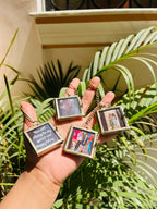 1.5x1.5 inch mini glass keychain