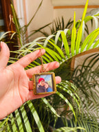 1.5x1.5 inch mini glass keychain