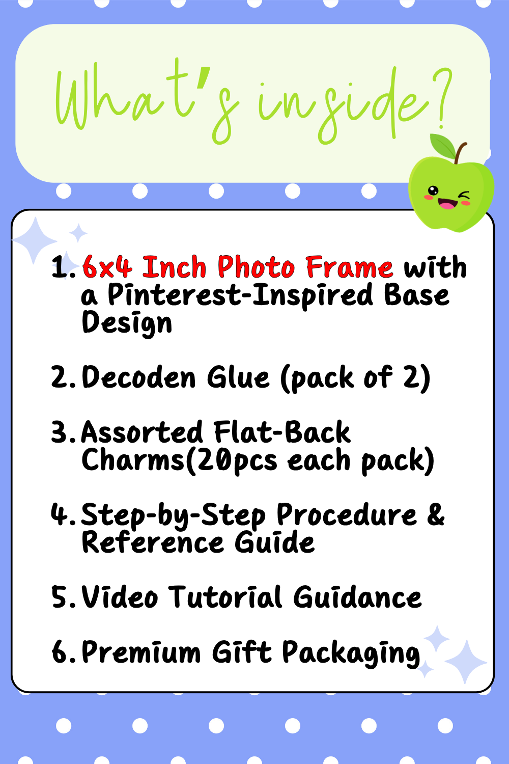 6x4 inch Decoden Charms DIY Kit