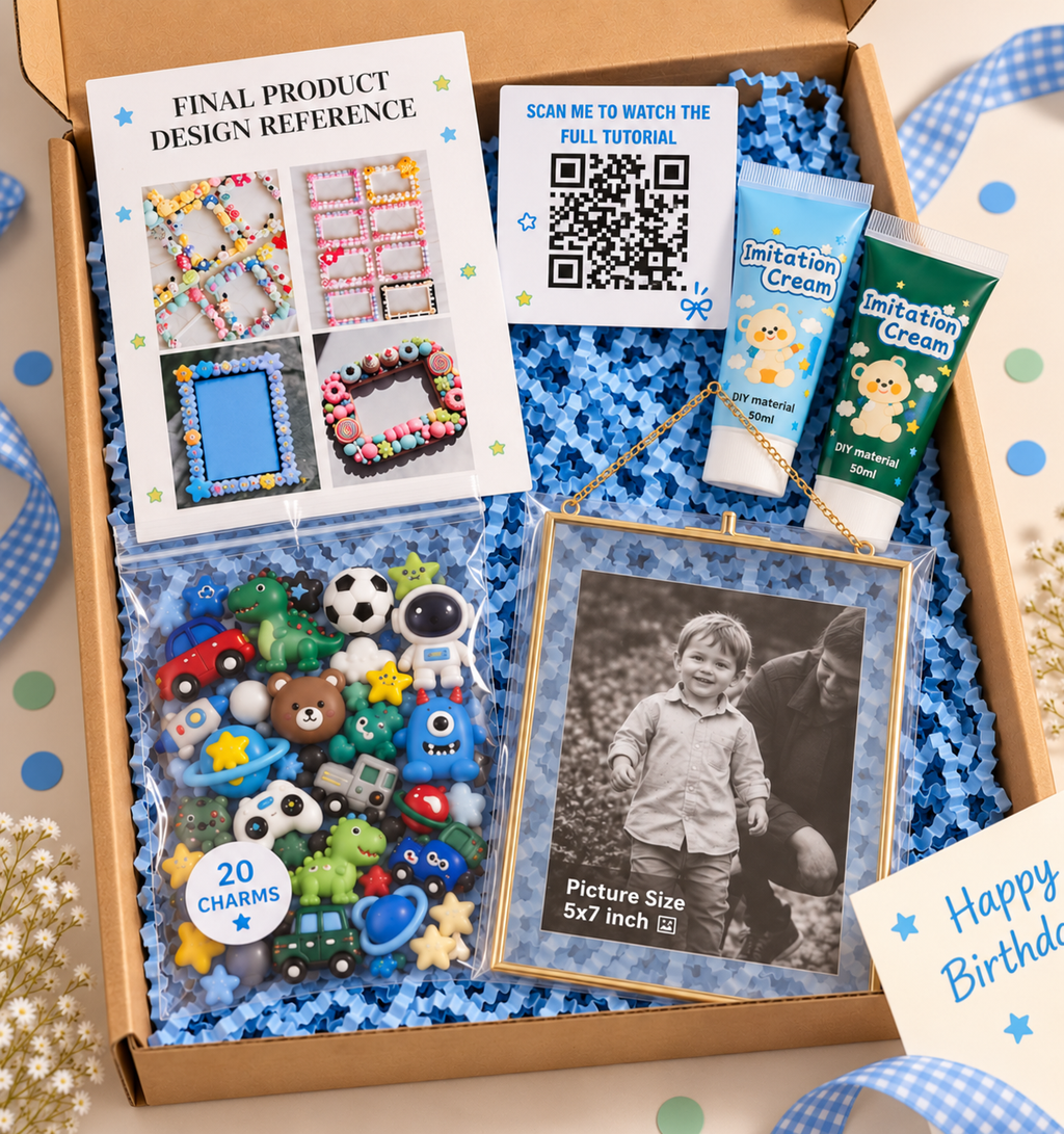 7X5 inch Decoden Charms DIY Kit (For Boys)