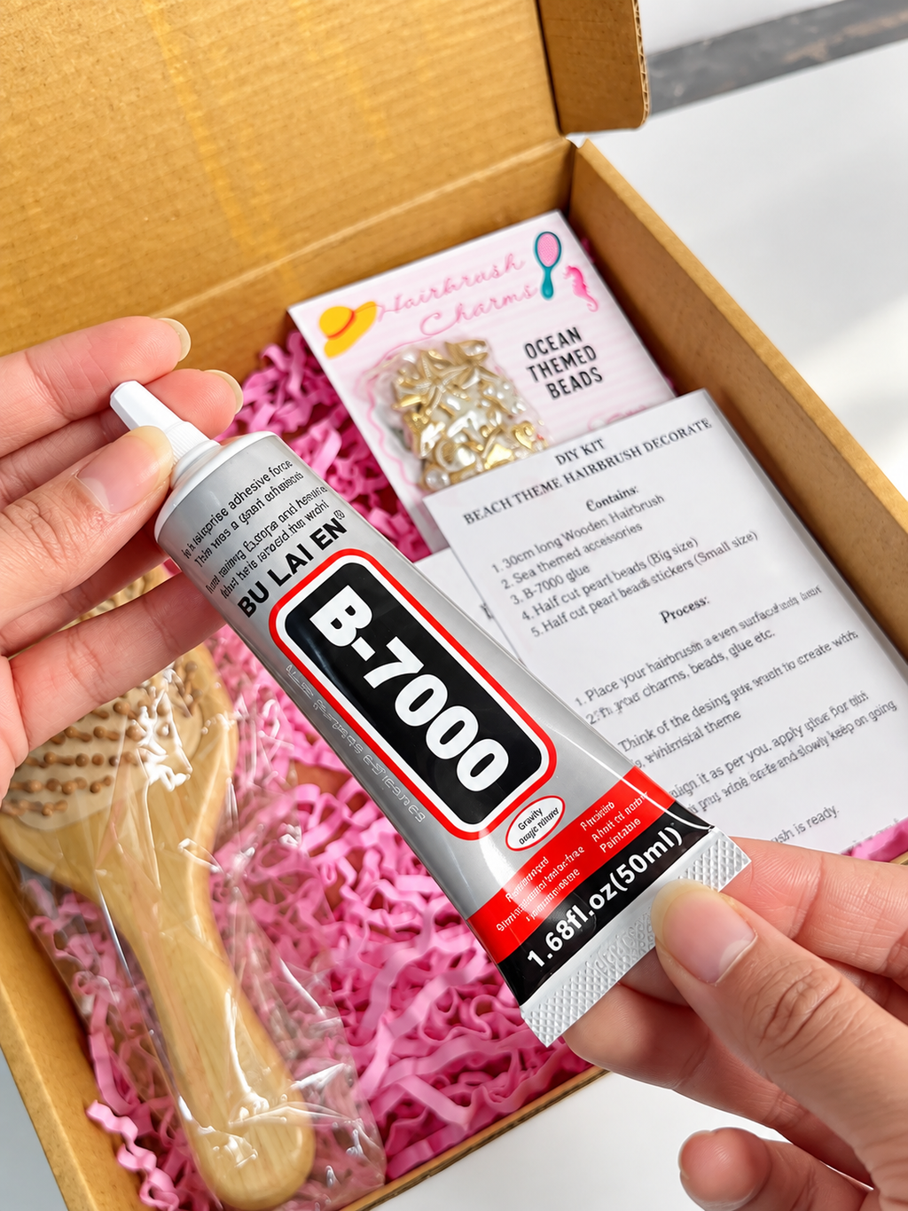 DIY Hairbrush Decoration Kit (For Girls)