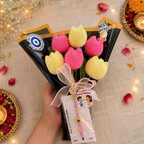 Tulip Forever Flower Rakhi Bouquet