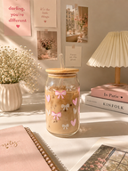Pinterest-y Hearts & Bow Sipper Can