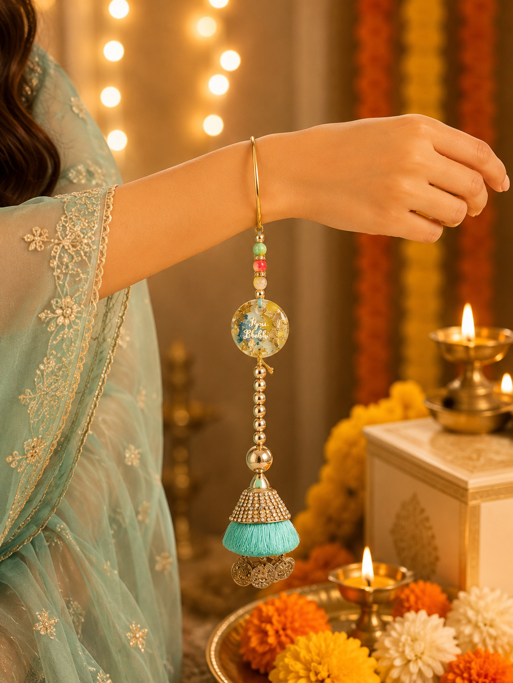 Pyaar Bhabi Lumba (Turquoise blue)