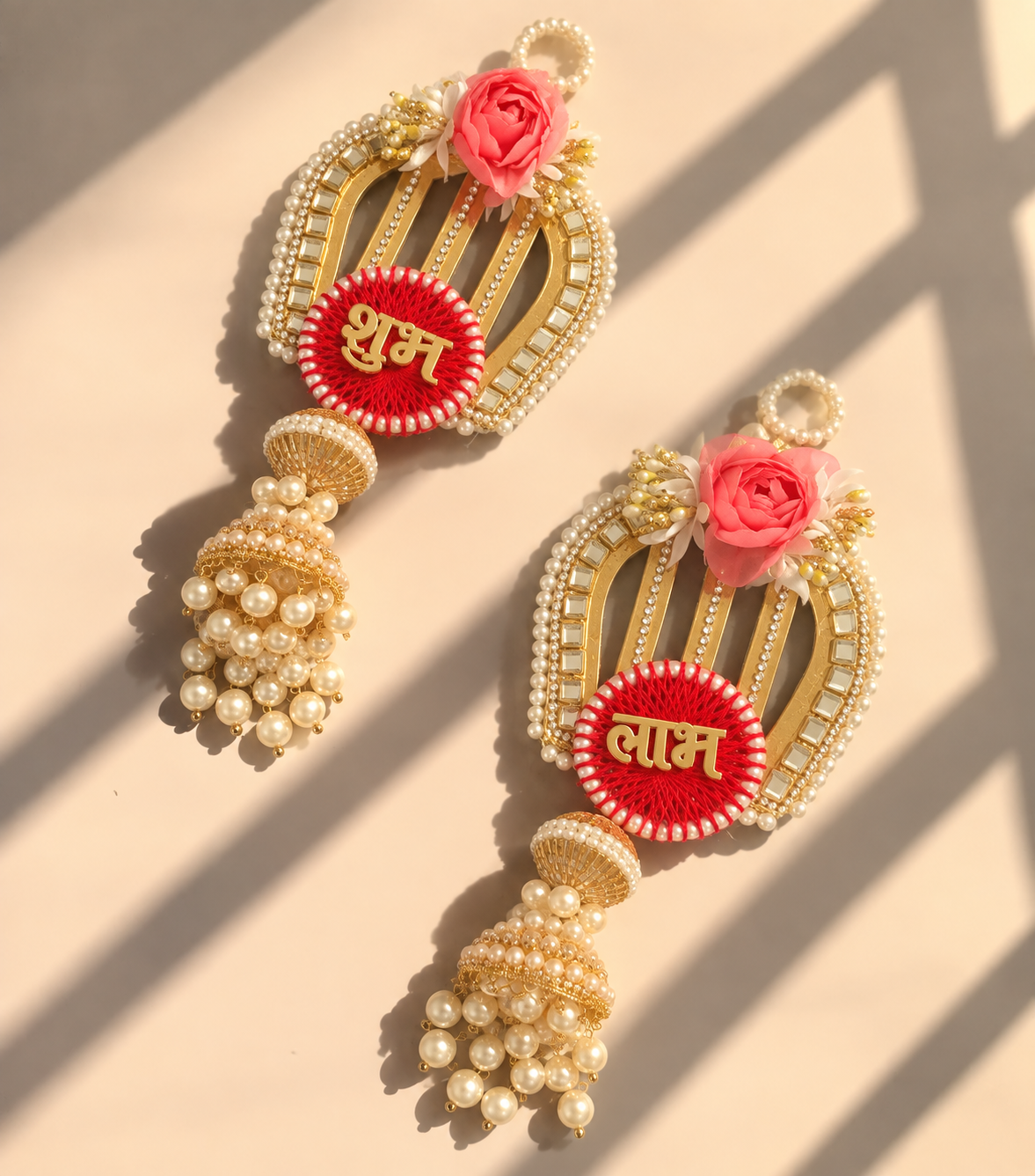 Jharokha Themed Shubh Labh (Red)