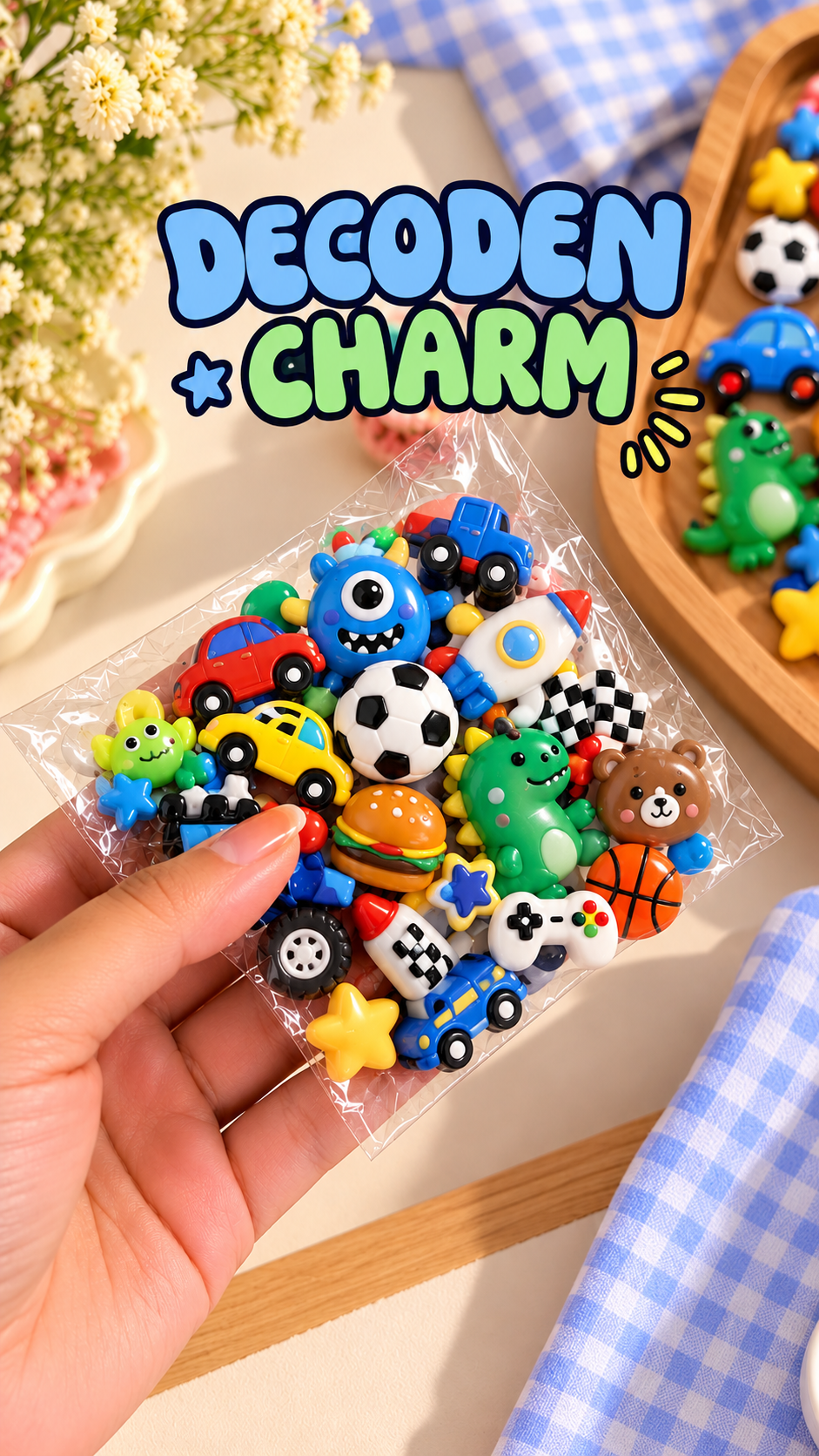 7X5 inch Decoden Charms DIY Kit (For Boys)