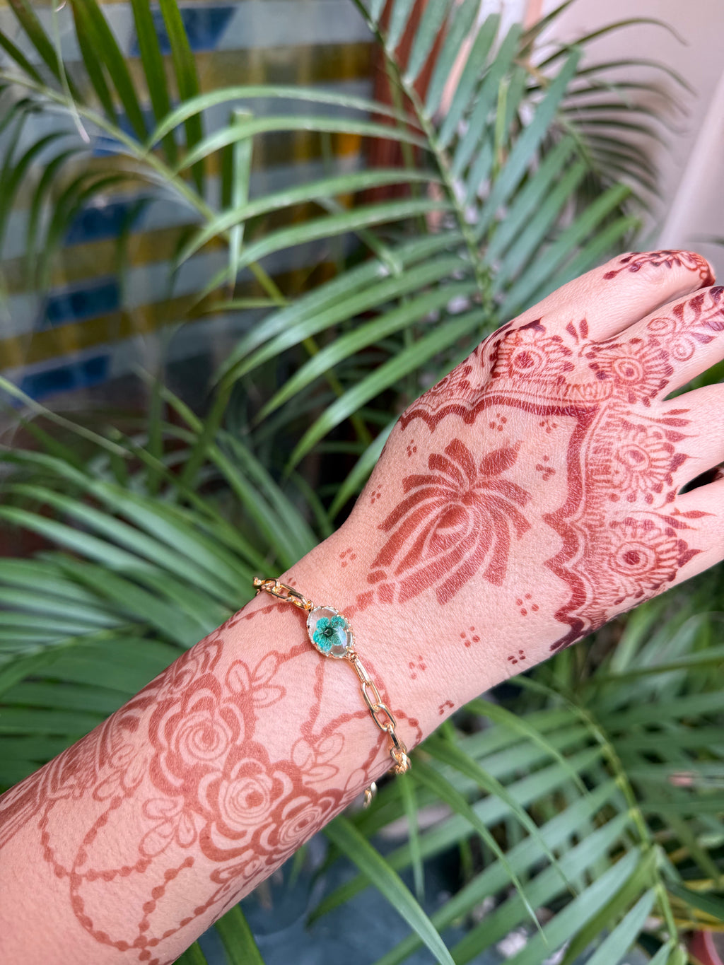 Sister Bracelet Rakhi (Turquoise Blue )