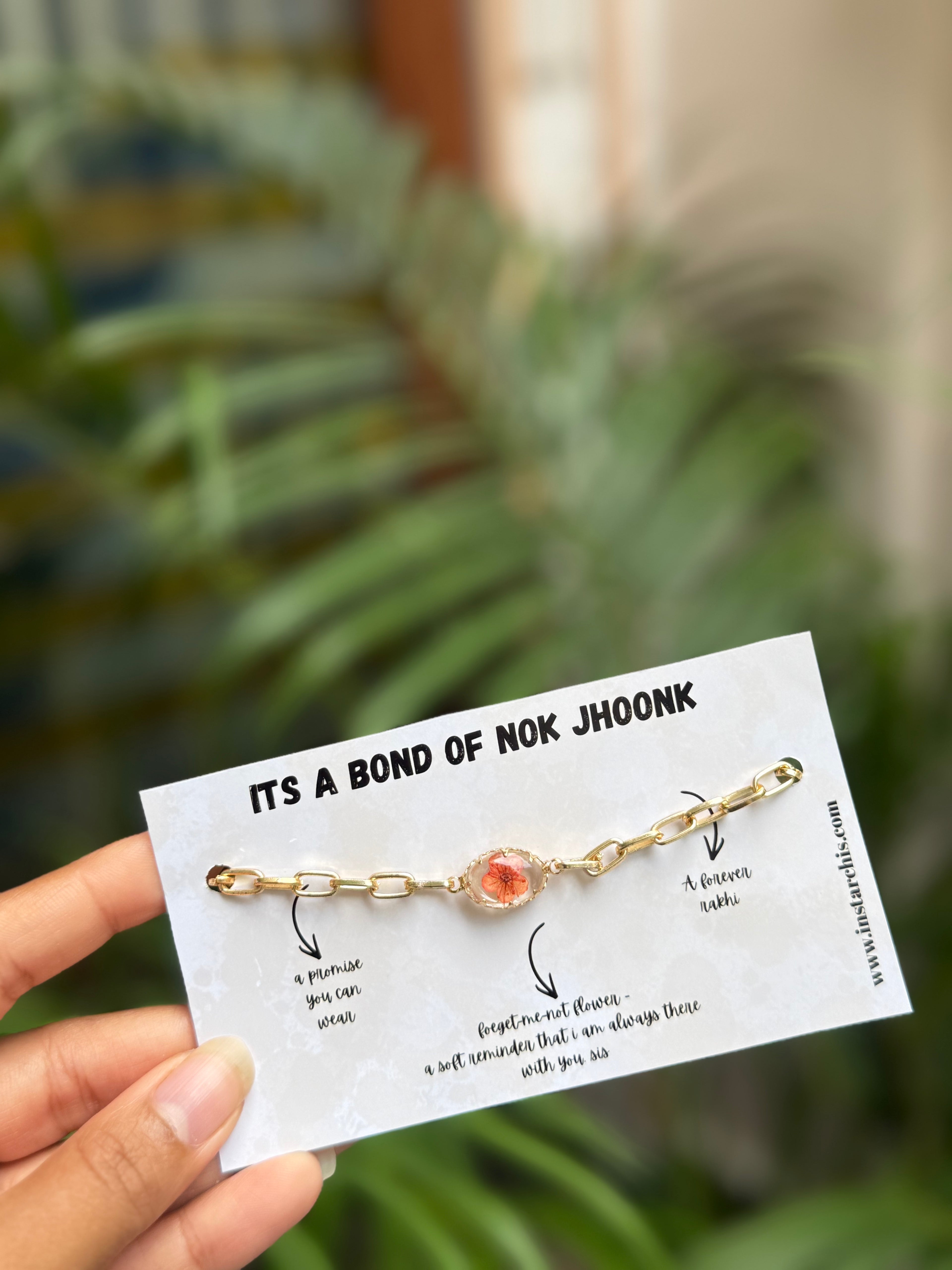 Sister bracelet Rakhi (Rust Orange)