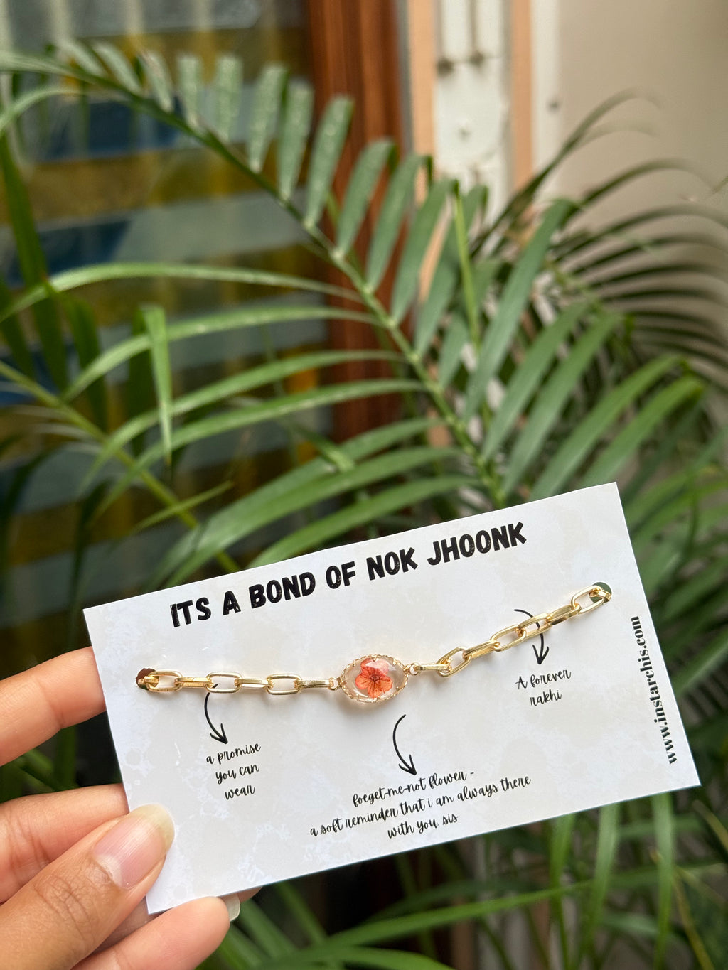Sister bracelet Rakhi (Rust Orange)