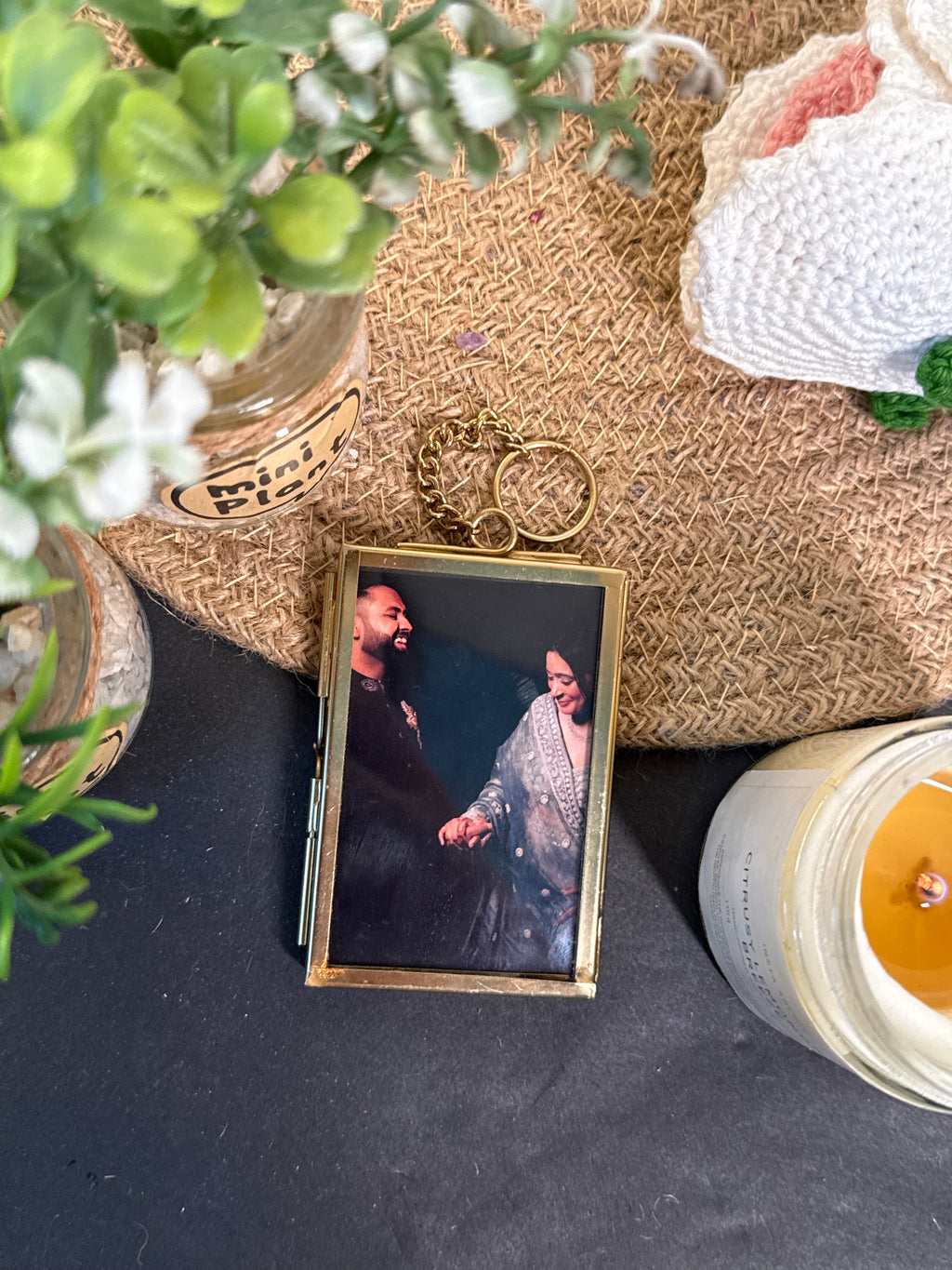 3x2 inch glass keychain