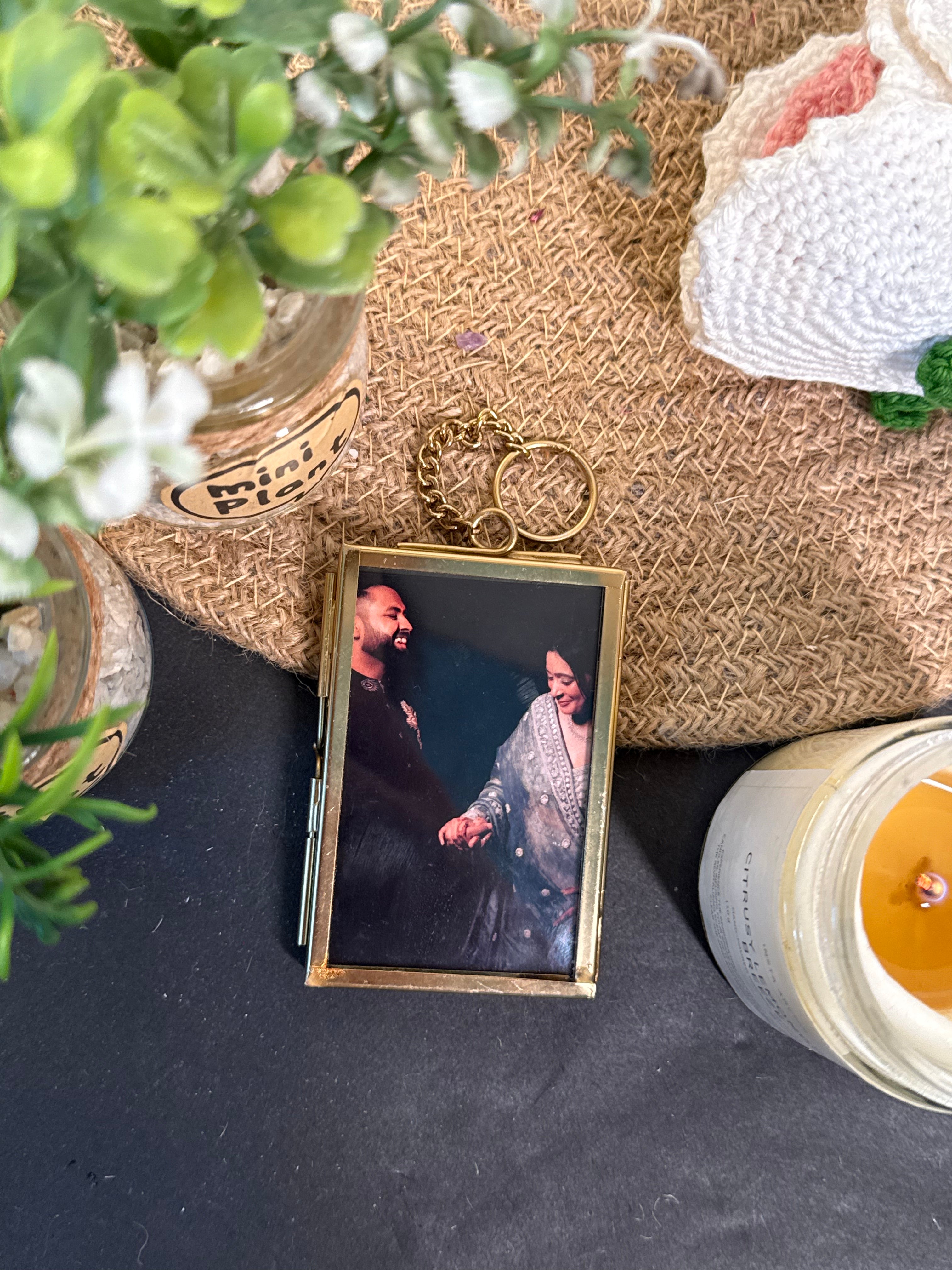 3x2 inch glass keychain