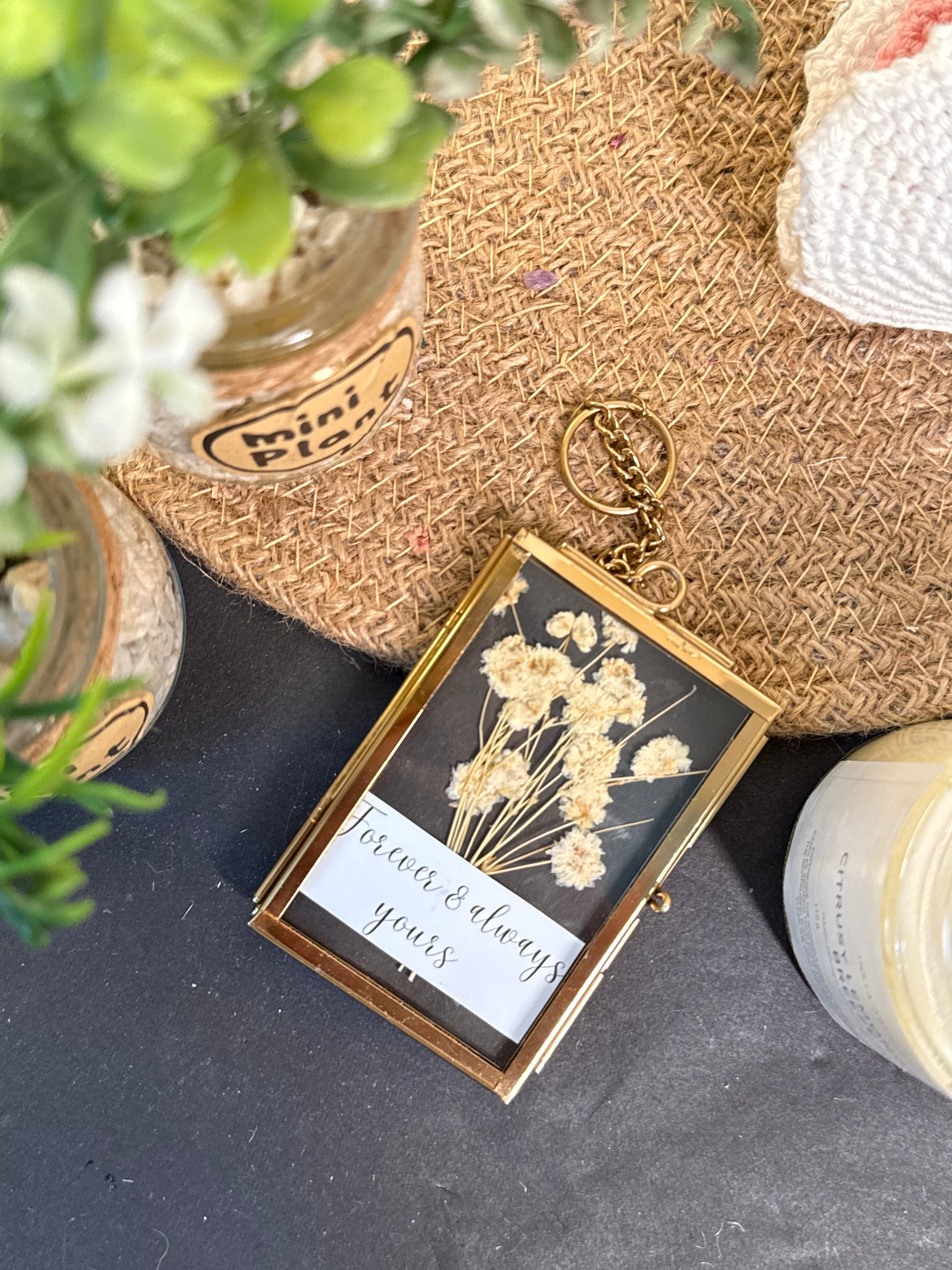 3x2 inch glass keychain