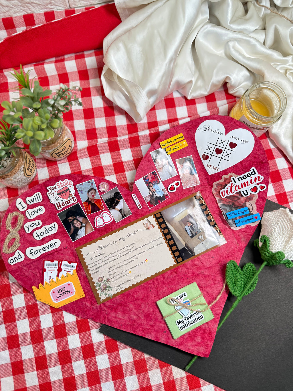 Envelope turned into Heart Letter Card