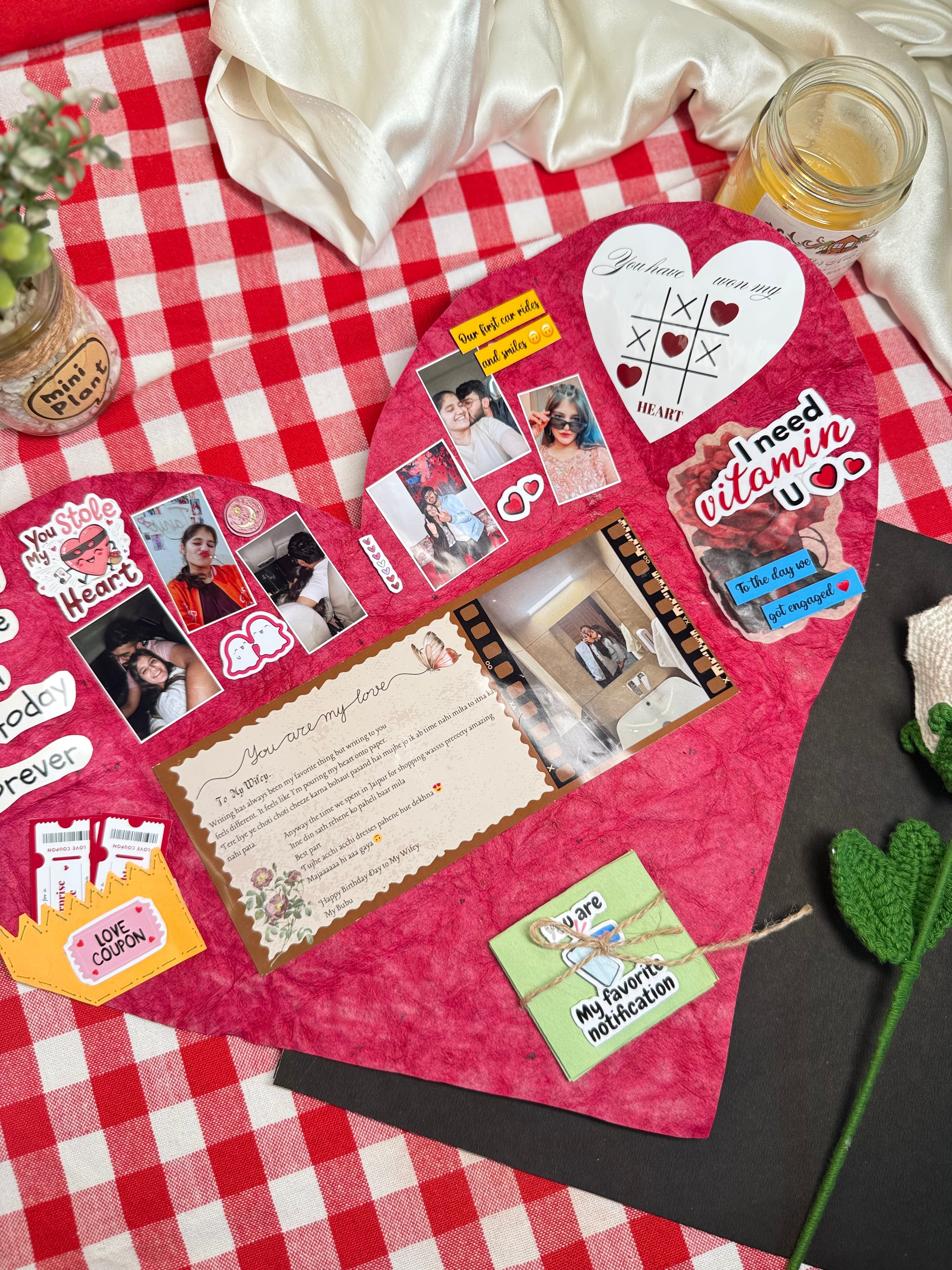Envelope turned into Heart Letter Card