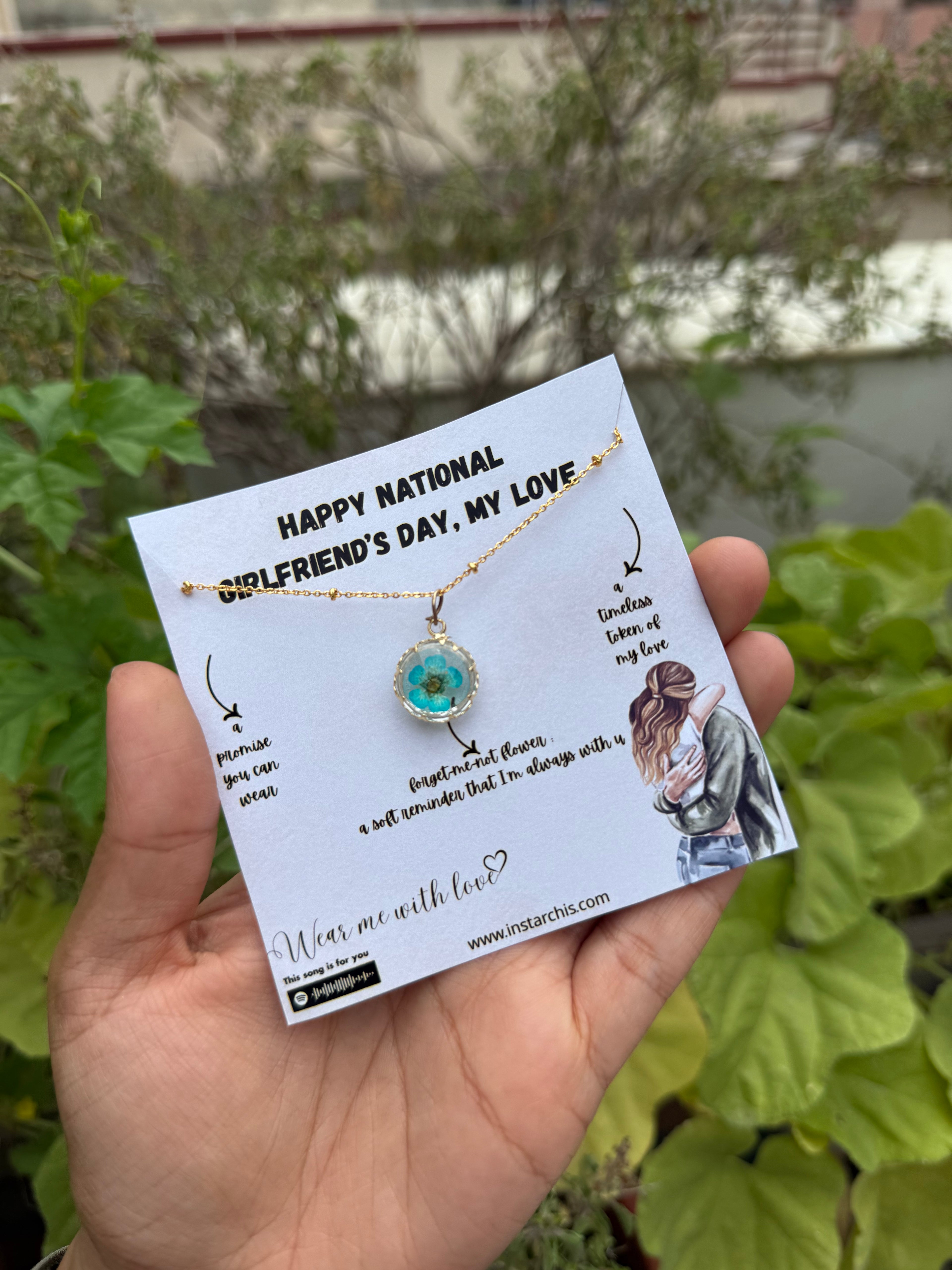 'Forget-me-not' Flower Pendent