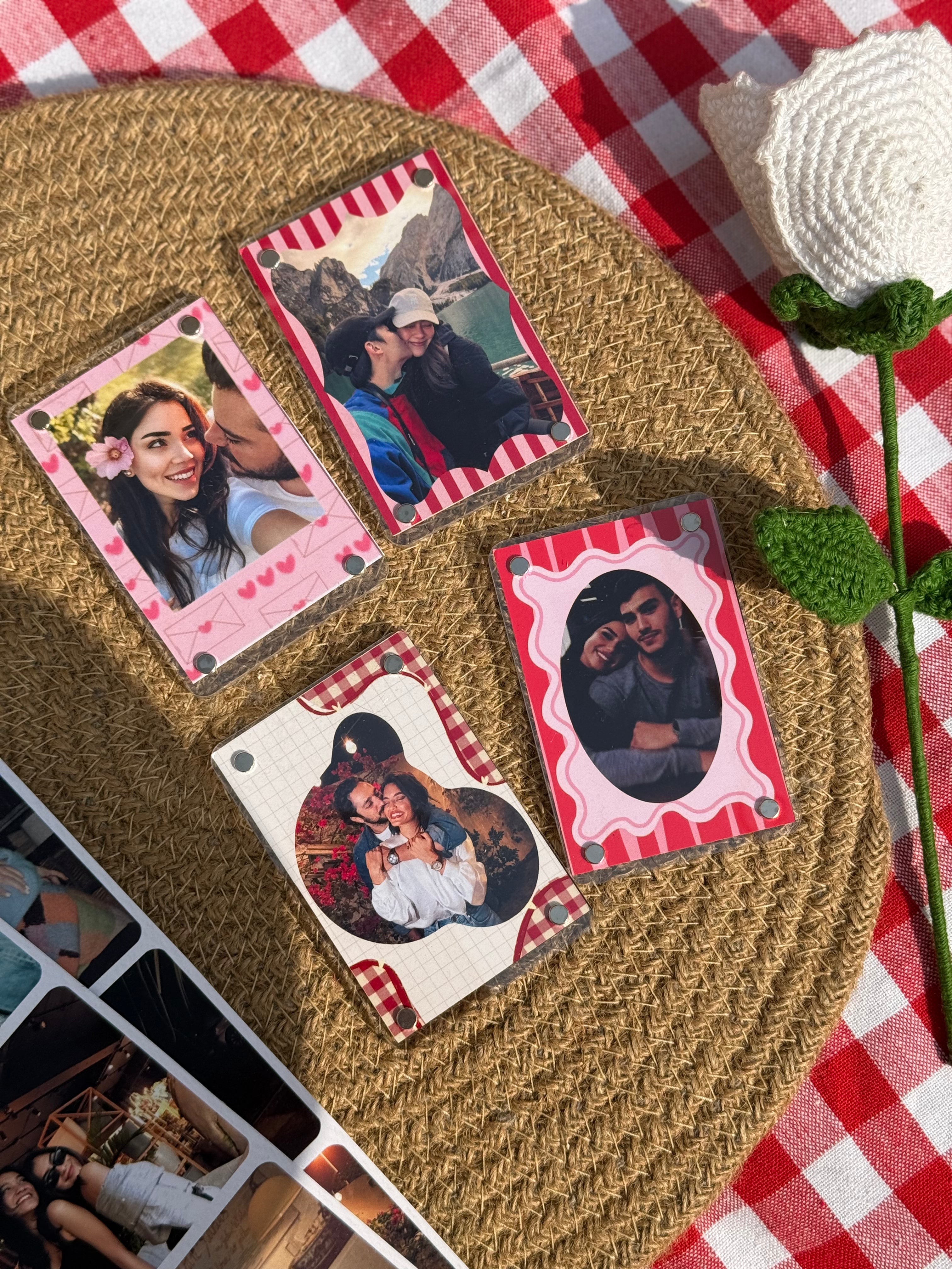 Love Polaroid Magnets