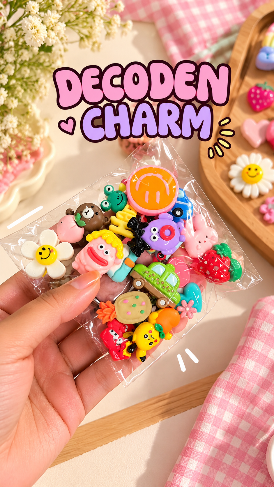 4x4 inch Decoden Charms DIY Kit (For Girls)