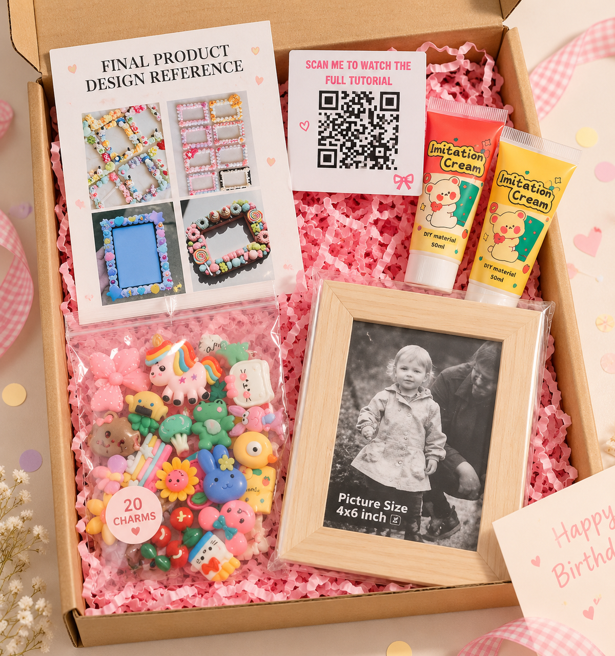6x4 inch Decoden Charms DIY Kit (For Girls)