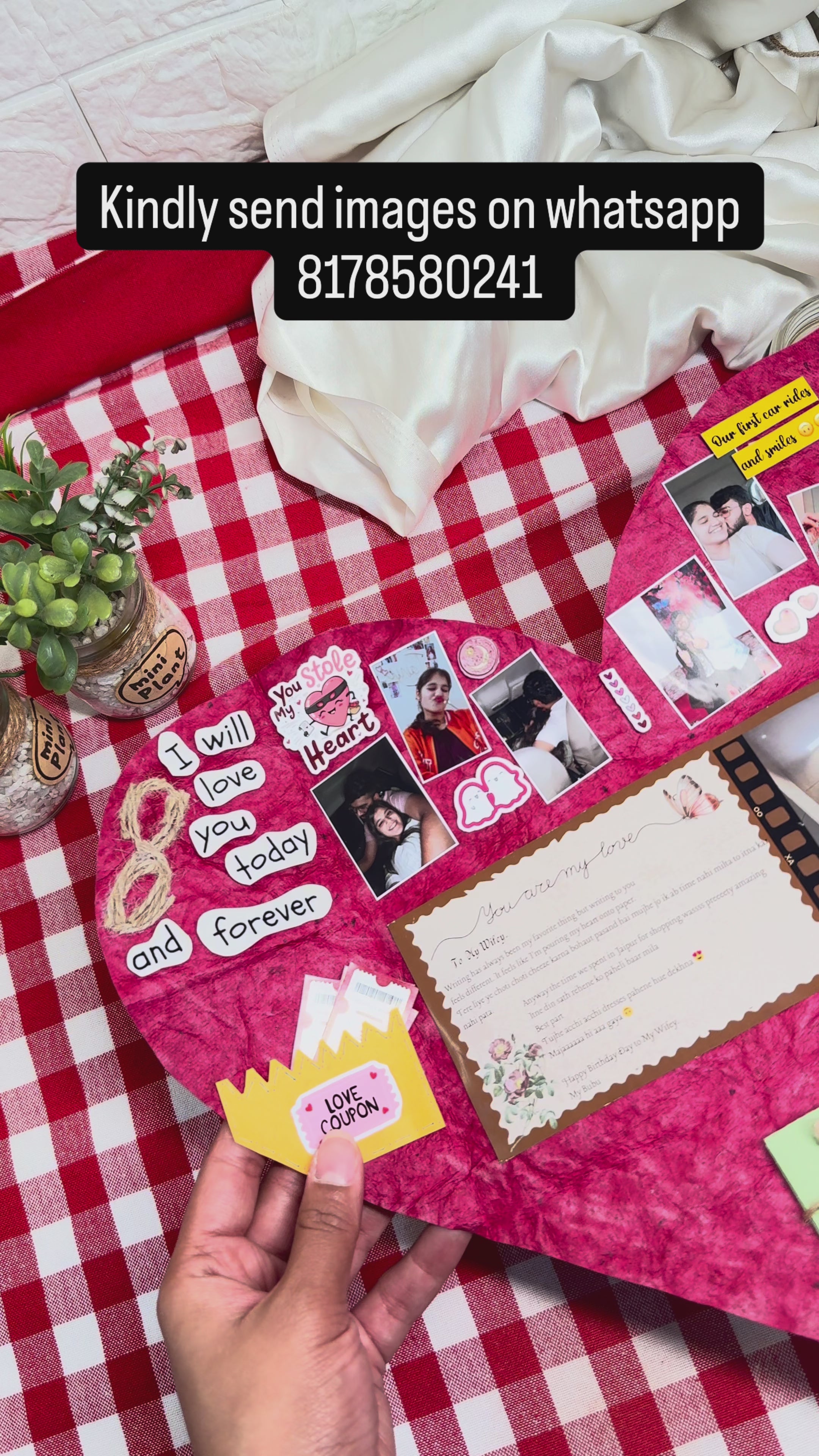 Envelope turned into Heart Letter Card