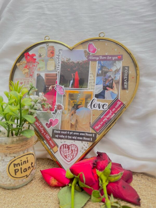 8X8 Inch Glass Frame (Heart )